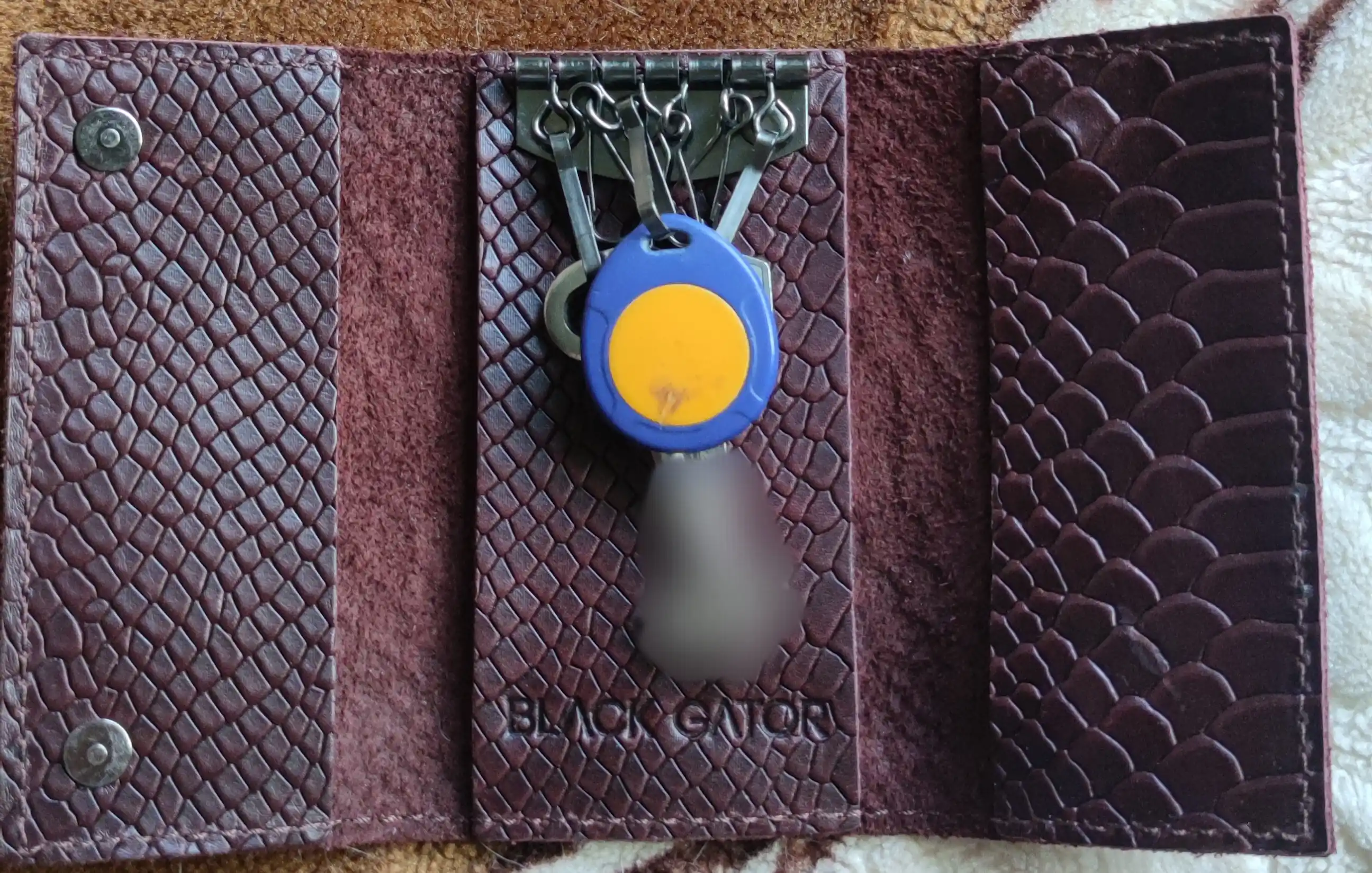 Ключница из натуральной кожи Black Gator