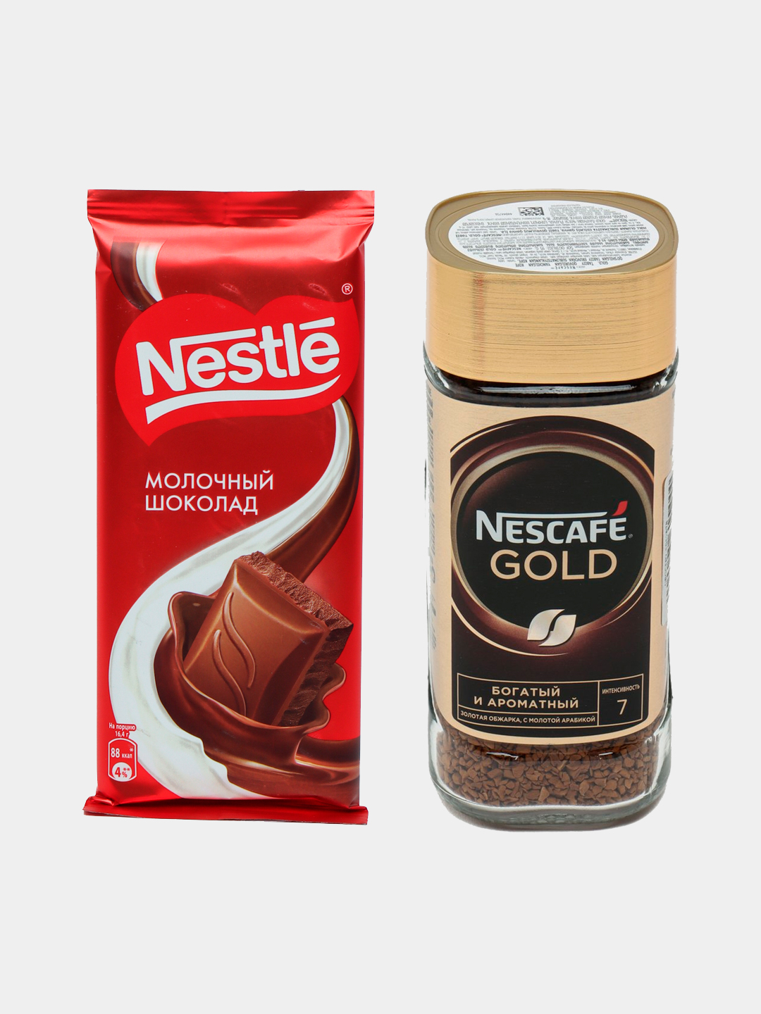 Молочный шоколад Nestle, 82 г + Кофе Nescafe Gold, 95 г купить по ...