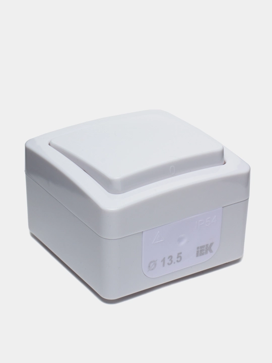 Viklyuchatel 1kl ochiq o'rnatish IP54, kalit rangi: oq, HERMES PLUS