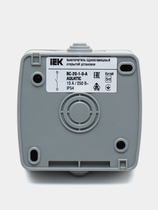 Выключатель одноклавишный, для открытой установки 10А IP54 AQUATIC IEK