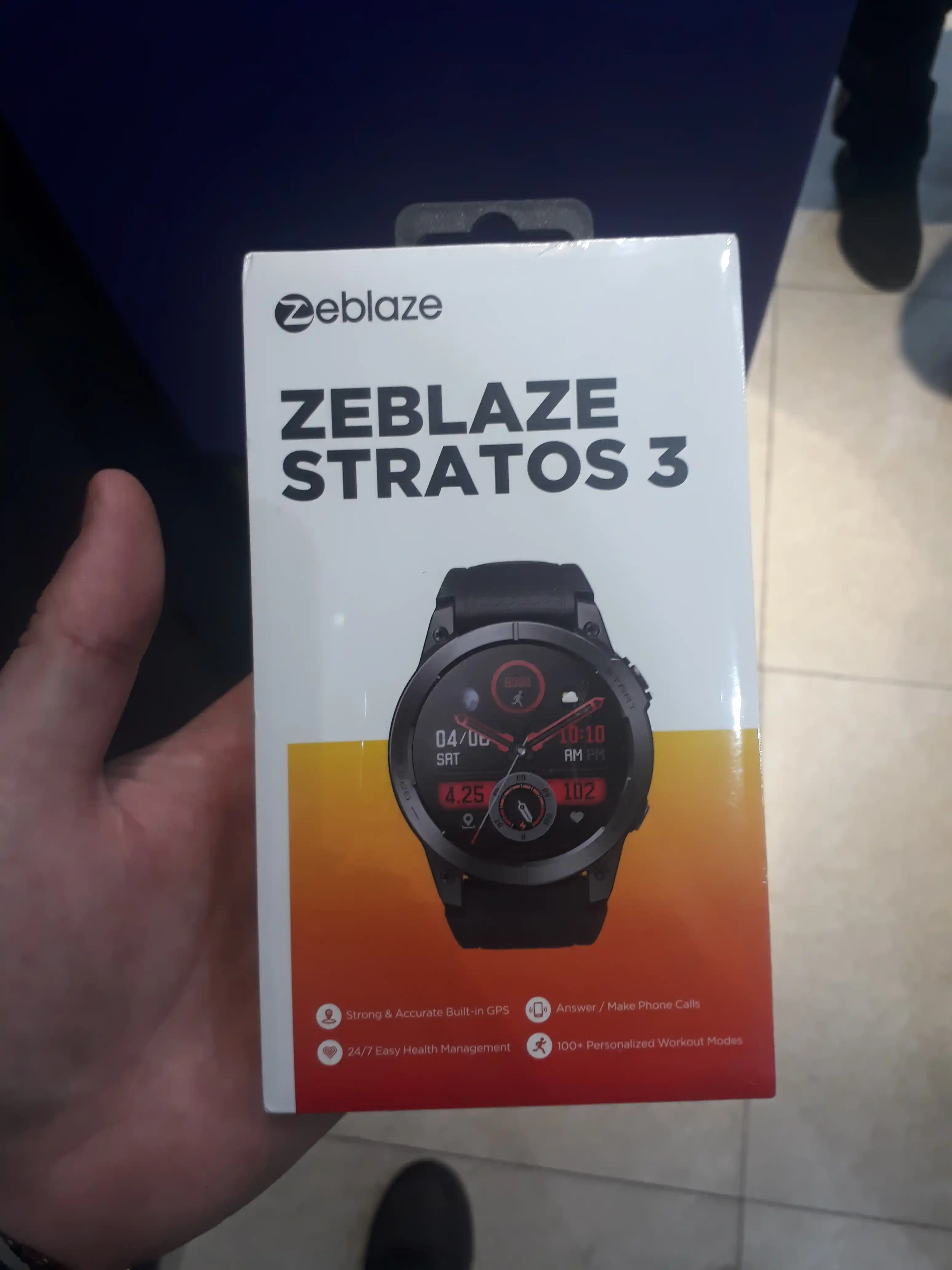 Smart watch Zeblaze Stratos 3 AMOLED 466x466, GPS, Bluetooth qo'ng'iroq, IP68, puls SpO2