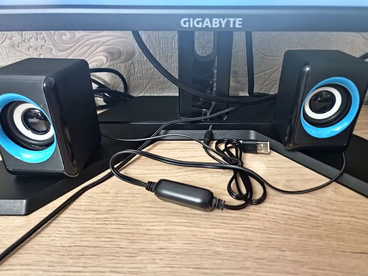 Колонки Mini USB для компьютера, ноутбука, DVD плеера, система 2.0, питание от USB