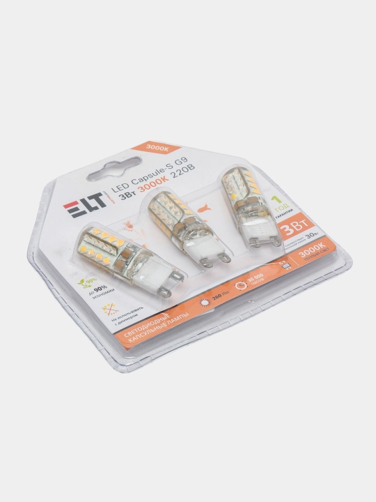 Svetodiod lampa, 220V LED CAPSULE-S G9 P2, 3 W 3000K ELT