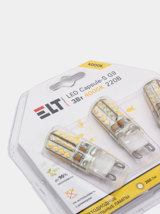 LED chiroq, 220 V LED CAPSULE-S G9 P2 3W 4000K ELT