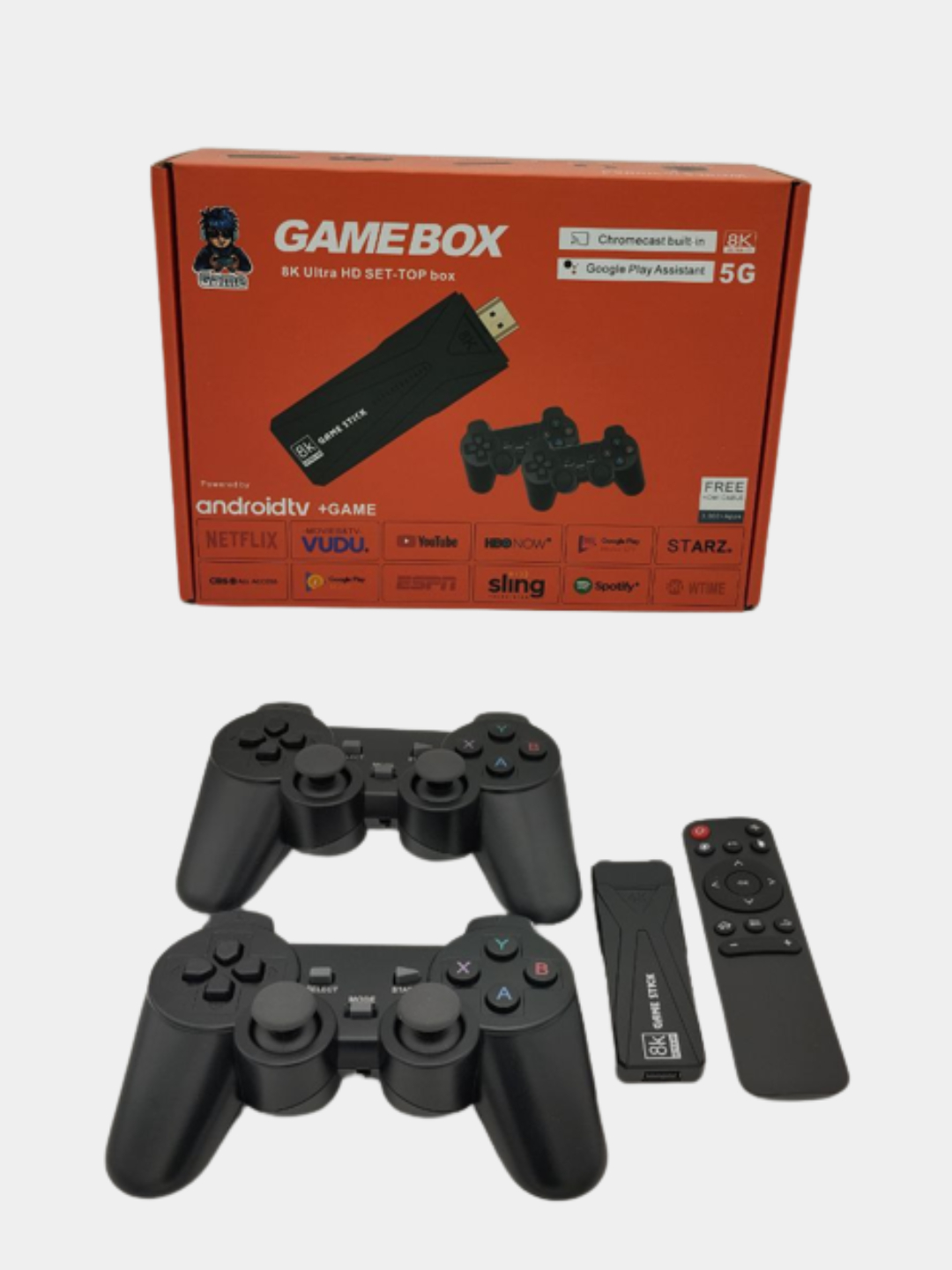 Игровая приставка Game Stick Box на Android TV, 16000 игр, 64 Гб, Смарт ТВ,  игры для PS1 купить по низким ценам в интернет-магазине Uzum (800761)