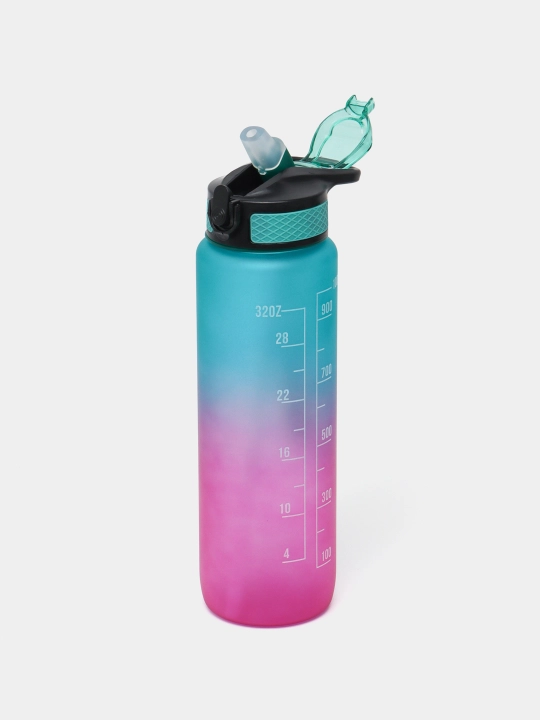 Fitnes uchun sport suv idish shishasi, gradient rangli, 1 litr