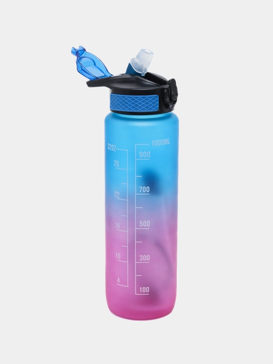 Fitnes uchun sport suv idish shishasi, gradient rangli, 1 litr