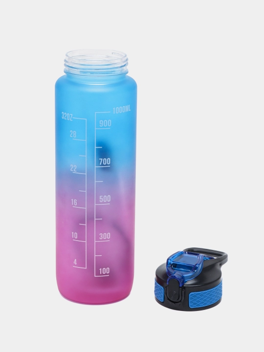 Fitnes uchun sport suv idish shishasi, gradient rangli, 1 litr