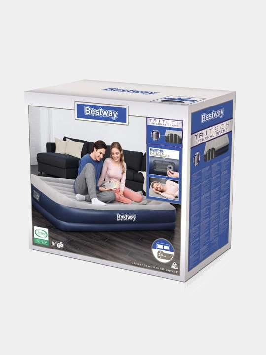 Puflanadigan ikki kishilik to'shak Tritech Airbed Bestway 67725, 203 x 152 x 36 sm