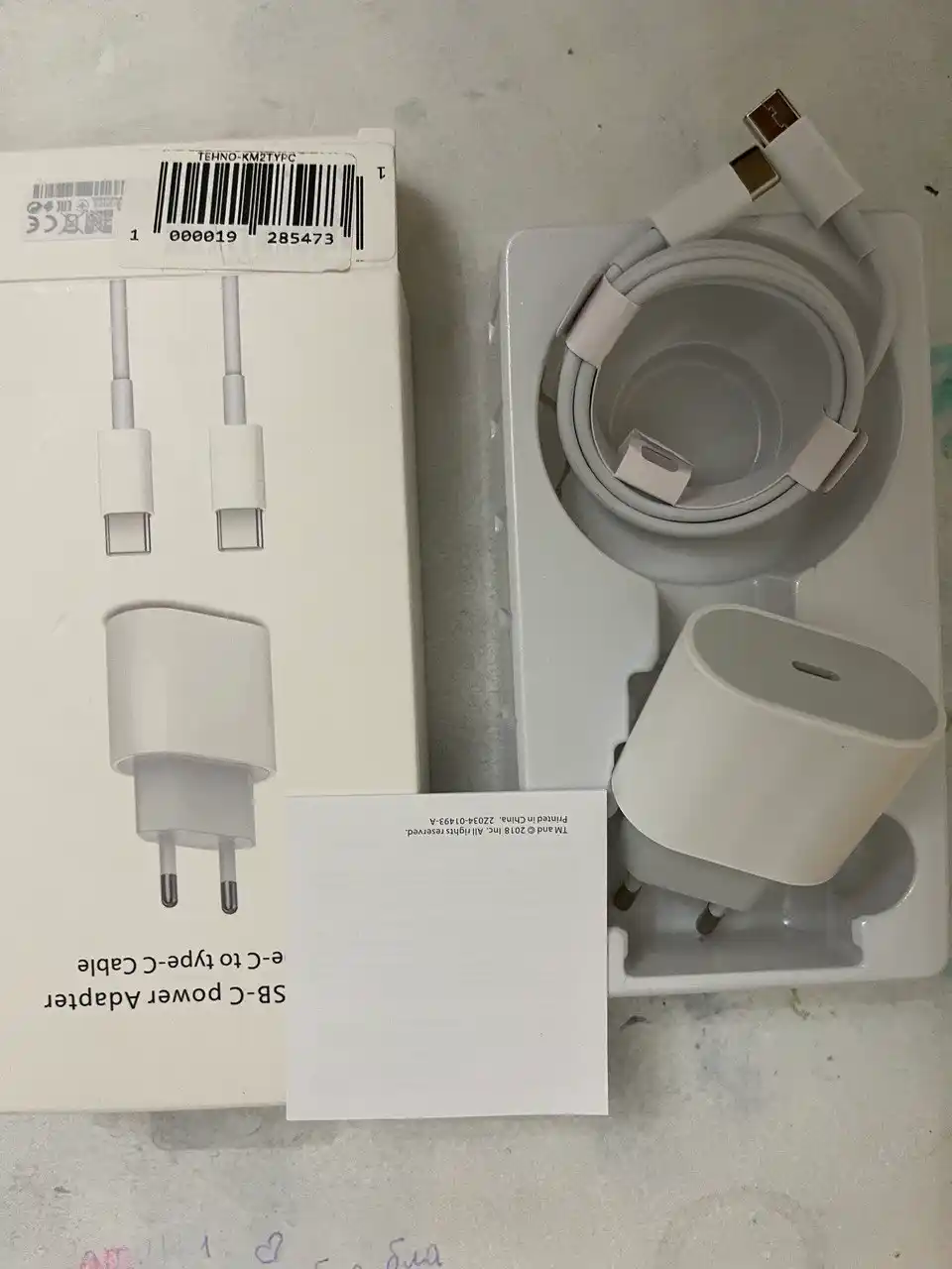Зарядка для iPhone и Android, зарядное устройство, блок 20W, кабель Type-C Type-C