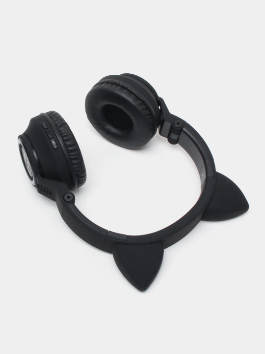 Bolalar uchun simsiz quloqchinlar Cat ear BT 5.0 qora