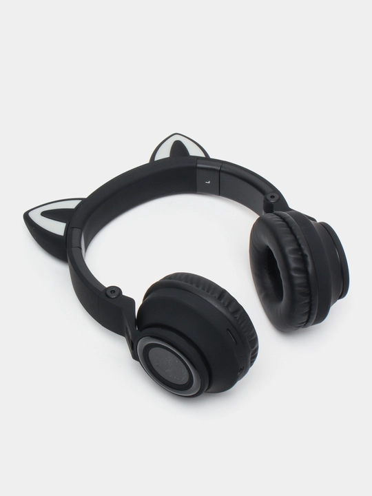 Bolalar uchun simsiz quloqchinlar Cat ear BT 5.0 qora