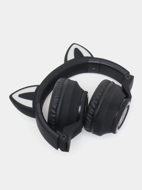 Bolalar uchun simsiz quloqchinlar Cat ear BT 5.0 qora