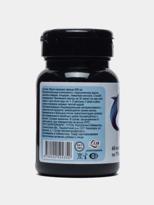Акулий хрящ LIK, 0.78 г, №60 капсула 