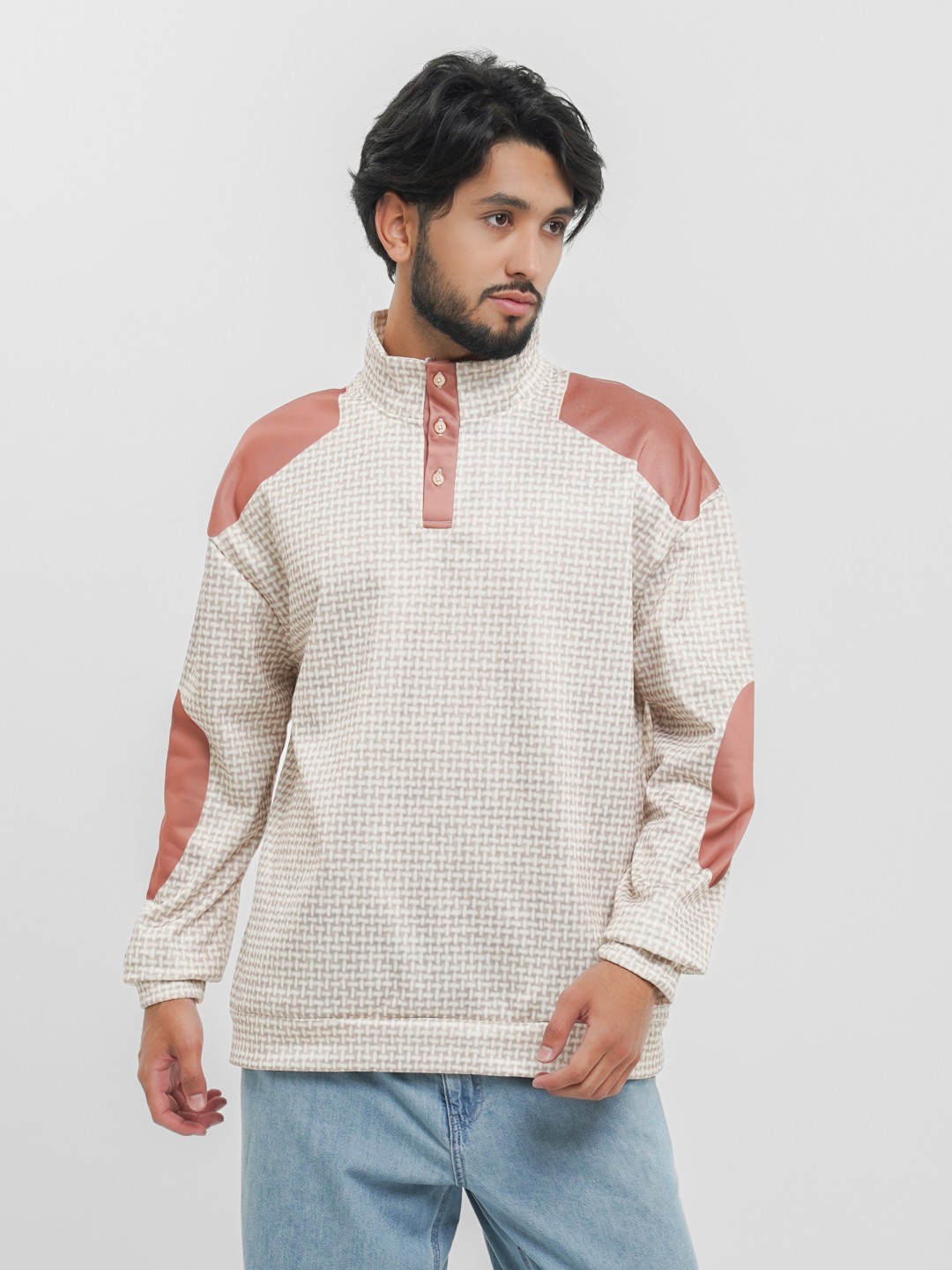 Mikrofiber bosmali erkaklar uchun izolyatsiyalangan jumper - 
