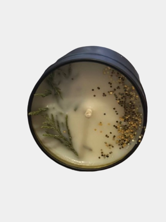 Xushbo'y hidli sham Scented Candle, efir moylari bilan, chirsildoq effekti bilan