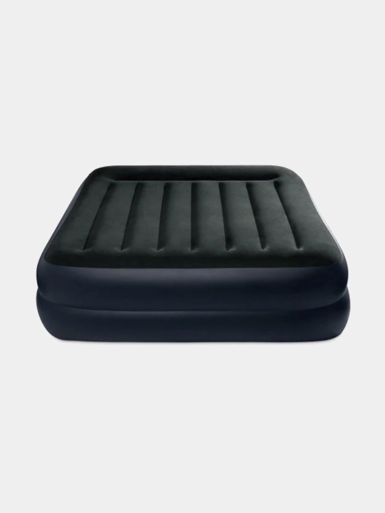 Inflatable bed 152 * 203 * 42 sm with headrest, built-in 220V, up to 272 kg