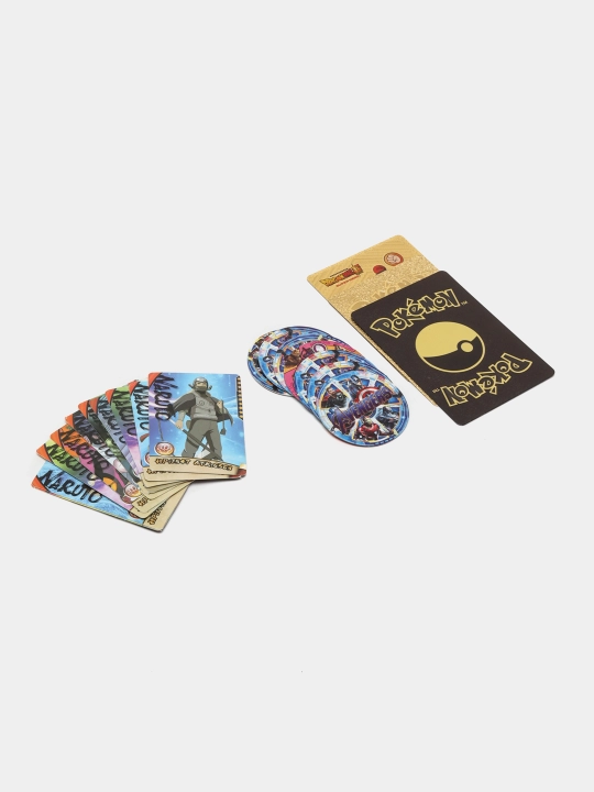 Подарочный набор для игры "Монополия", планшет и коллекционные карточки "Pokemon" и "Naruto"