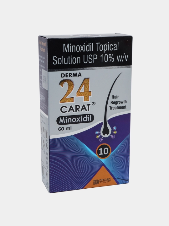 Раствор для волос Derma 24 Karat Minoksidil Topical Solution 10%, 60 мл - 