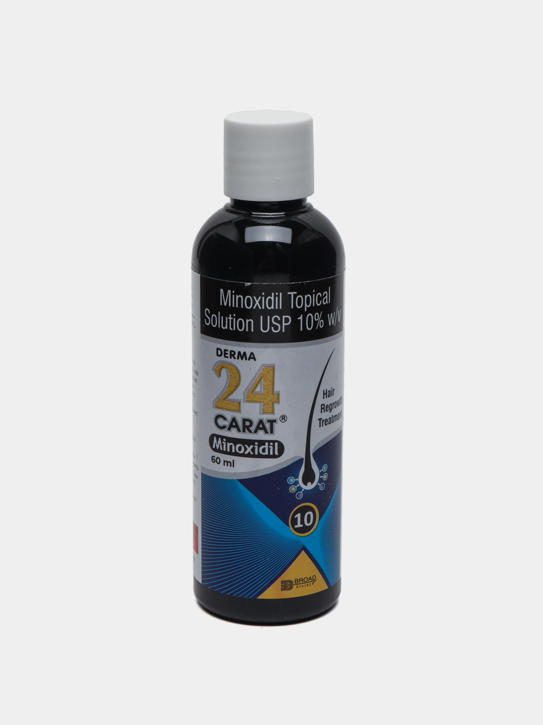 Soch uchun eritma Derma 24 Karat Minoksidil Topical Solution 10%, 60 ml