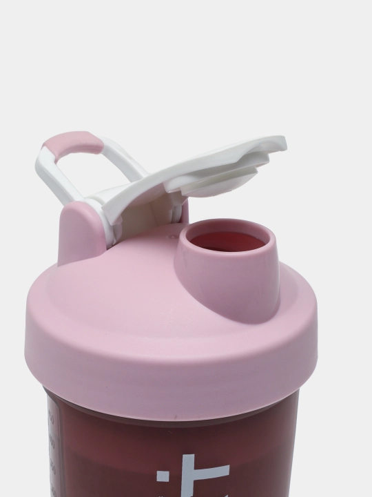 Sport uchun shayker butilka, spiral va protein uchun idishi bilan, 450 ml