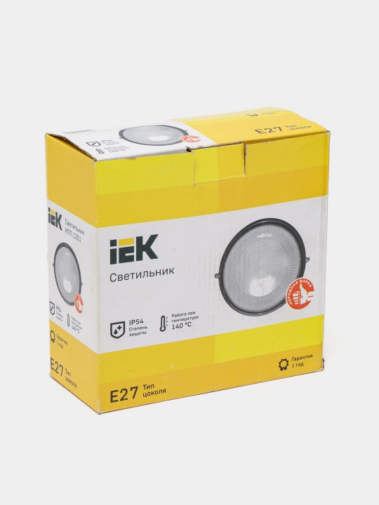 Светильник НПП1301 белый/круг без лампы 60Вт IP54 IEK