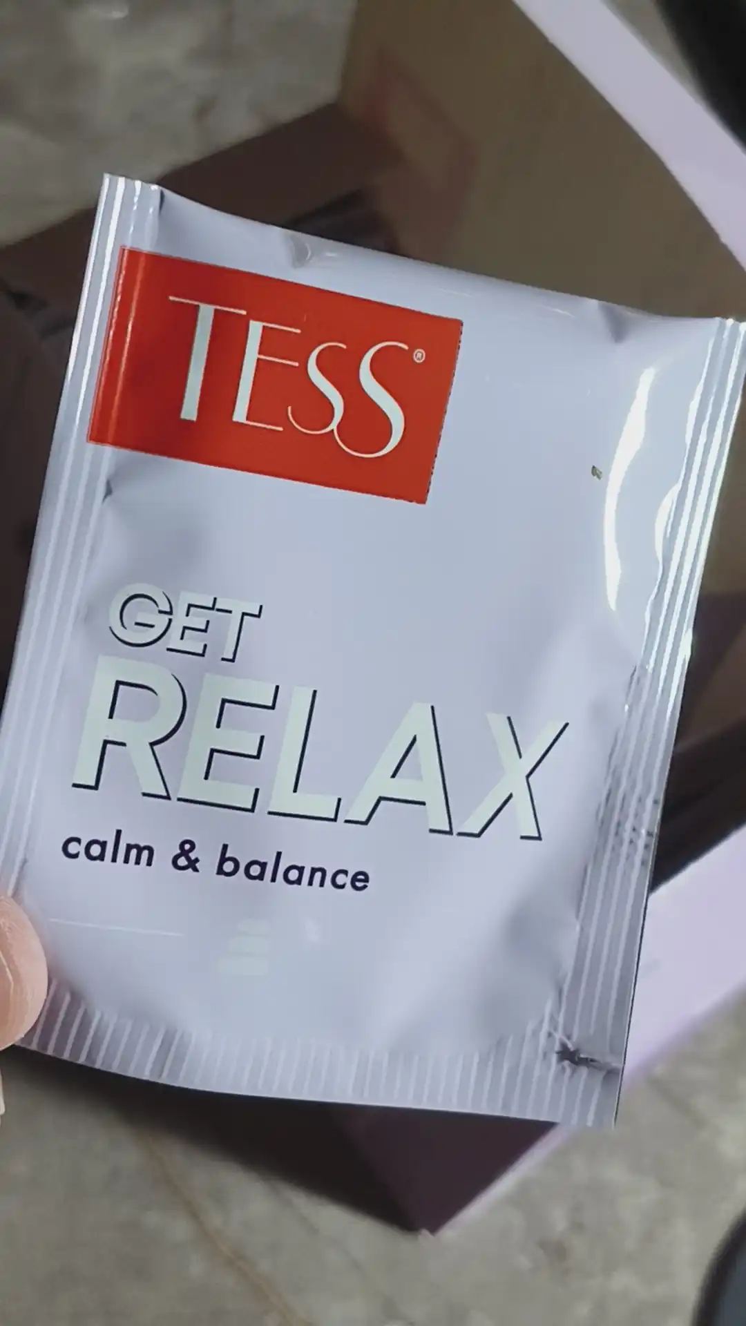 Ko'k choy TESS Get Relax, buzina ta'mi bilan, 1.5 g * 20 dona