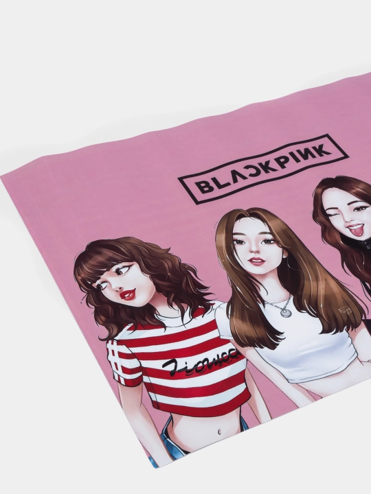 Pop guruhi bilan plakat Black pink, musiqiy guruh Black pink, A3