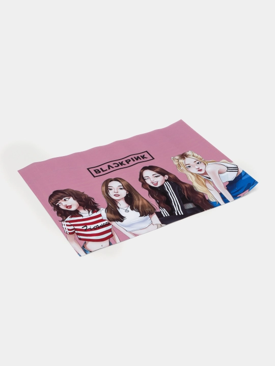 Pop guruhi bilan plakat Black pink, musiqiy guruh Black pink, A3