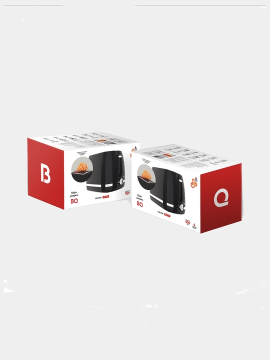 Тостер BQ T1711, 900 Вт, с подогревом и разморозкой, для бутербродов и сэндвичей