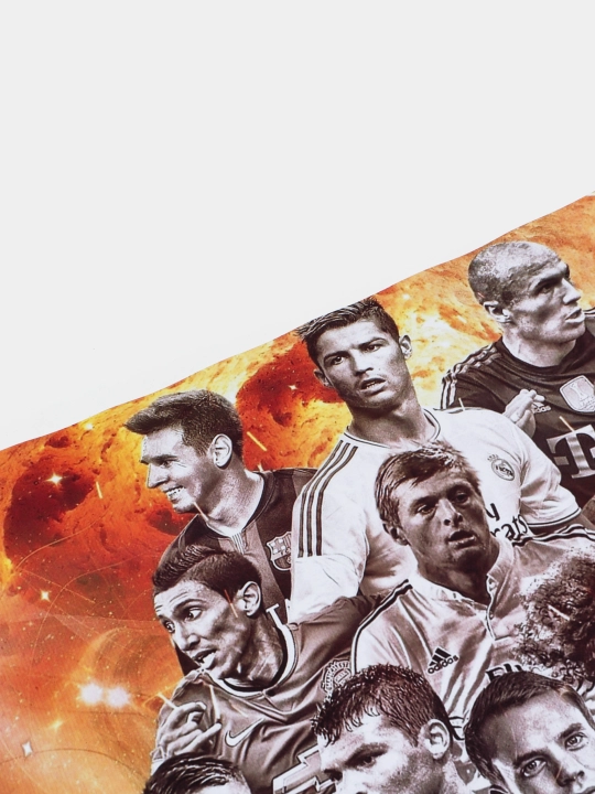 Devor afishasi, futbol ichki katta plakatlar A3, Ronaldo, Messi