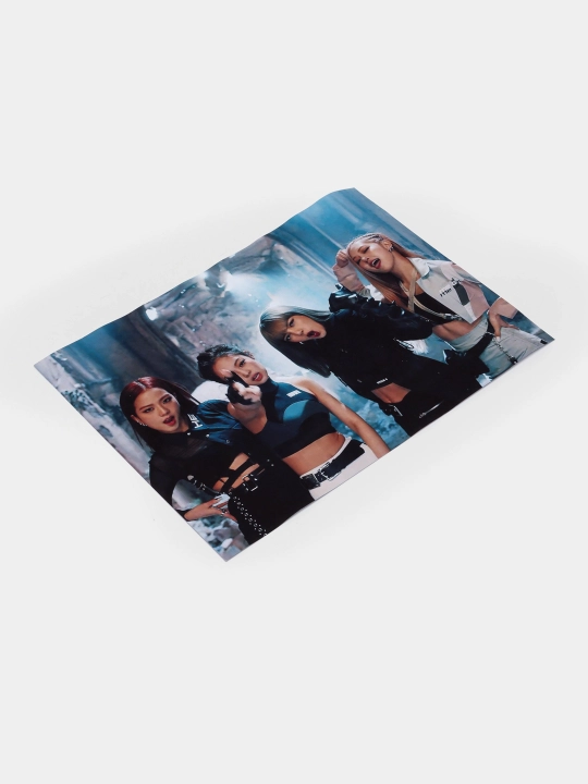 Pop guruhi bilan plakat Black pink, musiqiy guruh Black pink, A3