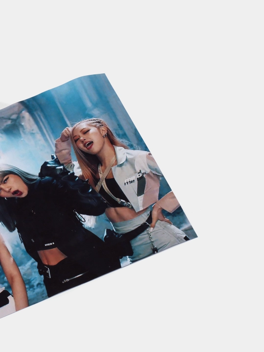 Pop guruhi bilan plakat Black pink, musiqiy guruh Black pink, A3