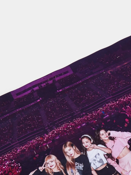 Pop guruhi bilan plakat Black pink, musiqiy guruh Black pink, A3