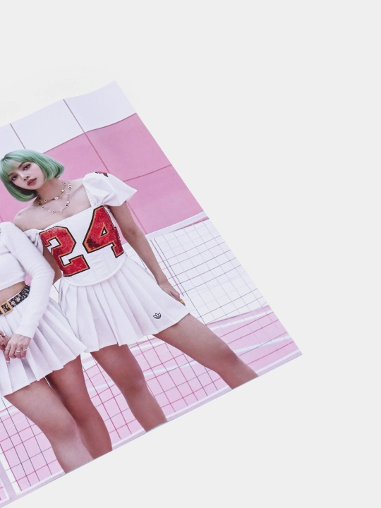 Pop guruhi bilan plakat Black pink, musiqiy guruh Black pink, A3