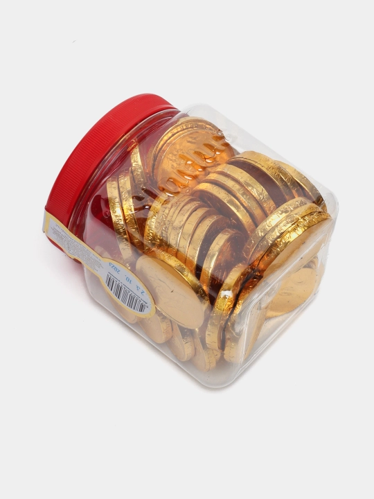 Tangalar shaklidagi sutli shokolad, Sladus Gold Moneda, 300 gr