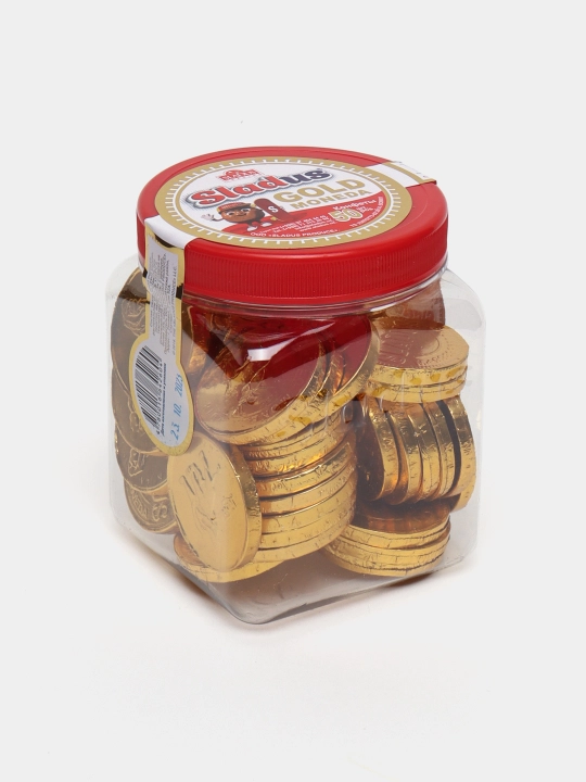 Tangalar shaklidagi sutli shokolad, Sladus Gold Moneda, 300 gr