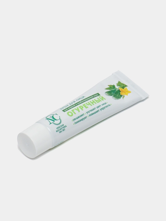 Yog'li va aralash yuz terisi uchun bodring krem Neva kosmetikasi, 40 ml