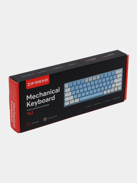 Zifrind Rgb mexanik o‘yin klaviaturasi, 98 ta o‘yin tugmasi va multimedia bilan yoritilgan