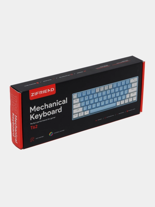 Zifrind Rgb mexanik o‘yin klaviaturasi, 98 ta o‘yin tugmasi va multimedia bilan yoritilgan