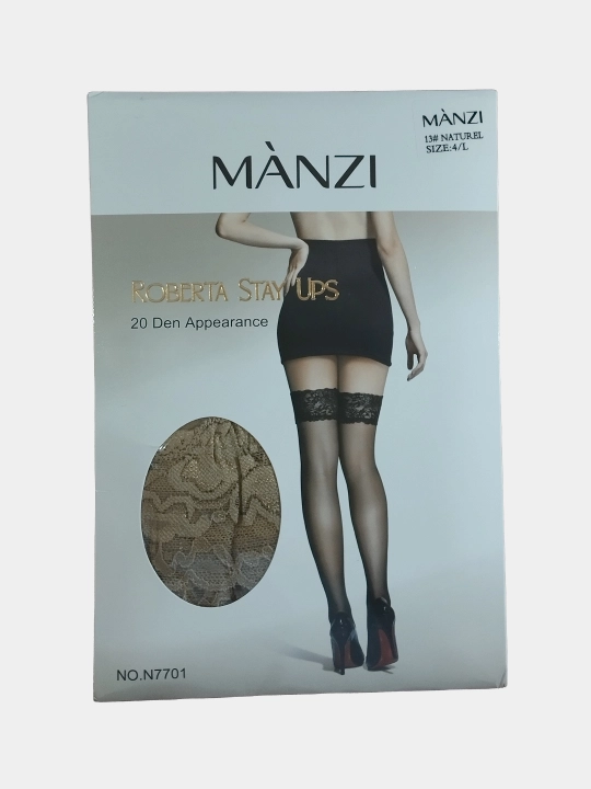 MANZI kapron paypoqlari, krujeva rezinkali va silikonli