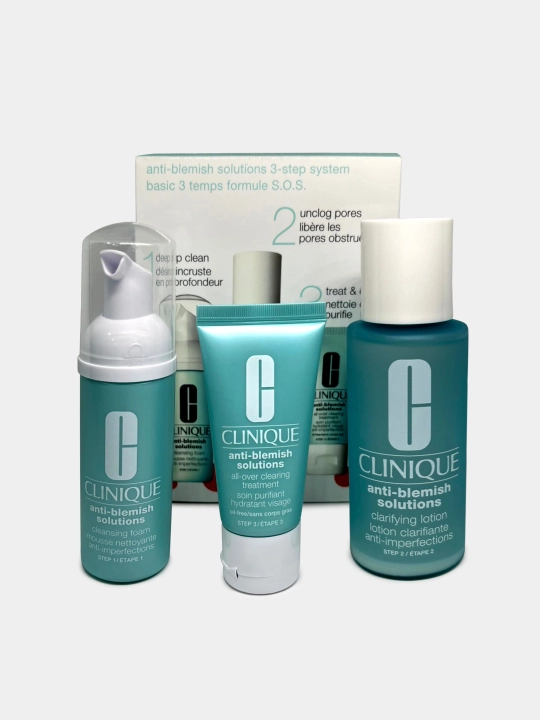Средства для проблемной кожи Clinique Anti-blemish, 3 шага