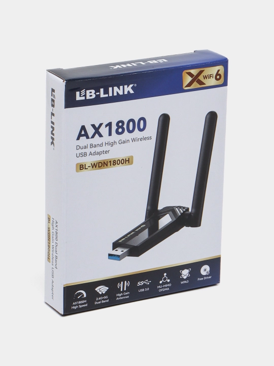 AX1800 Wi-Fi adapteri, 6 LB-LINK USB Wi-Fi 5 1200 Mbit/s, 574 Mbit / S 2,4 gigagertsli