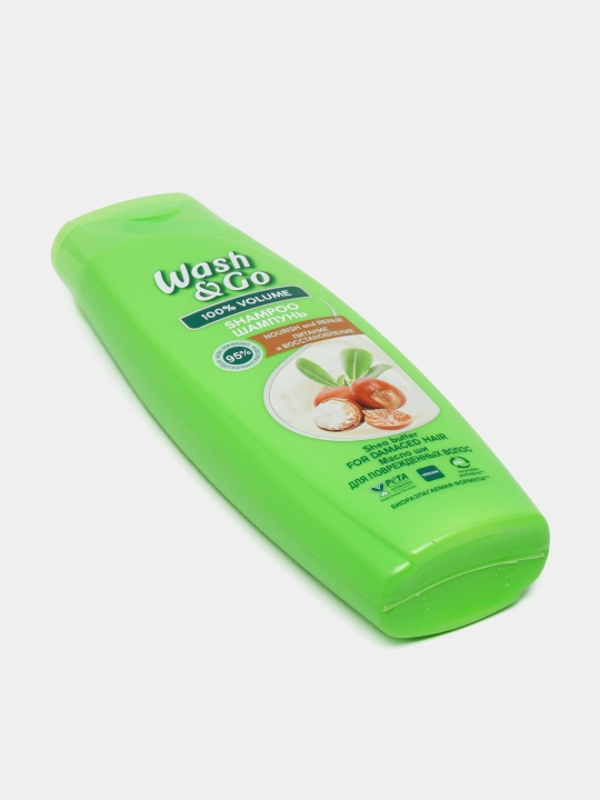 Шампунь для волос Wash&Go, с маслом ши, для поврежденных волос, 360 мл