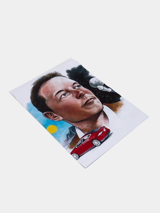 Plakat Ilon Musk, Stiv Djobs, Jeff Bezos, A3, plakat