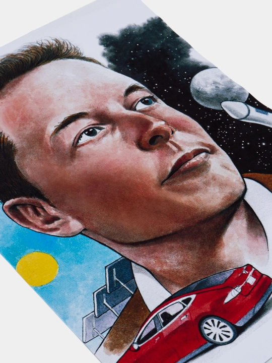 Plakat Ilon Musk, Stiv Djobs, Jeff Bezos, A3, plakat