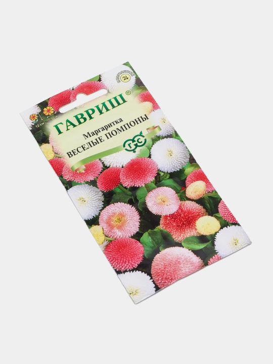 Семена Гавриш "Маргаритка веселые помпоны", цветочная коллекция 005189, 0.02 г
