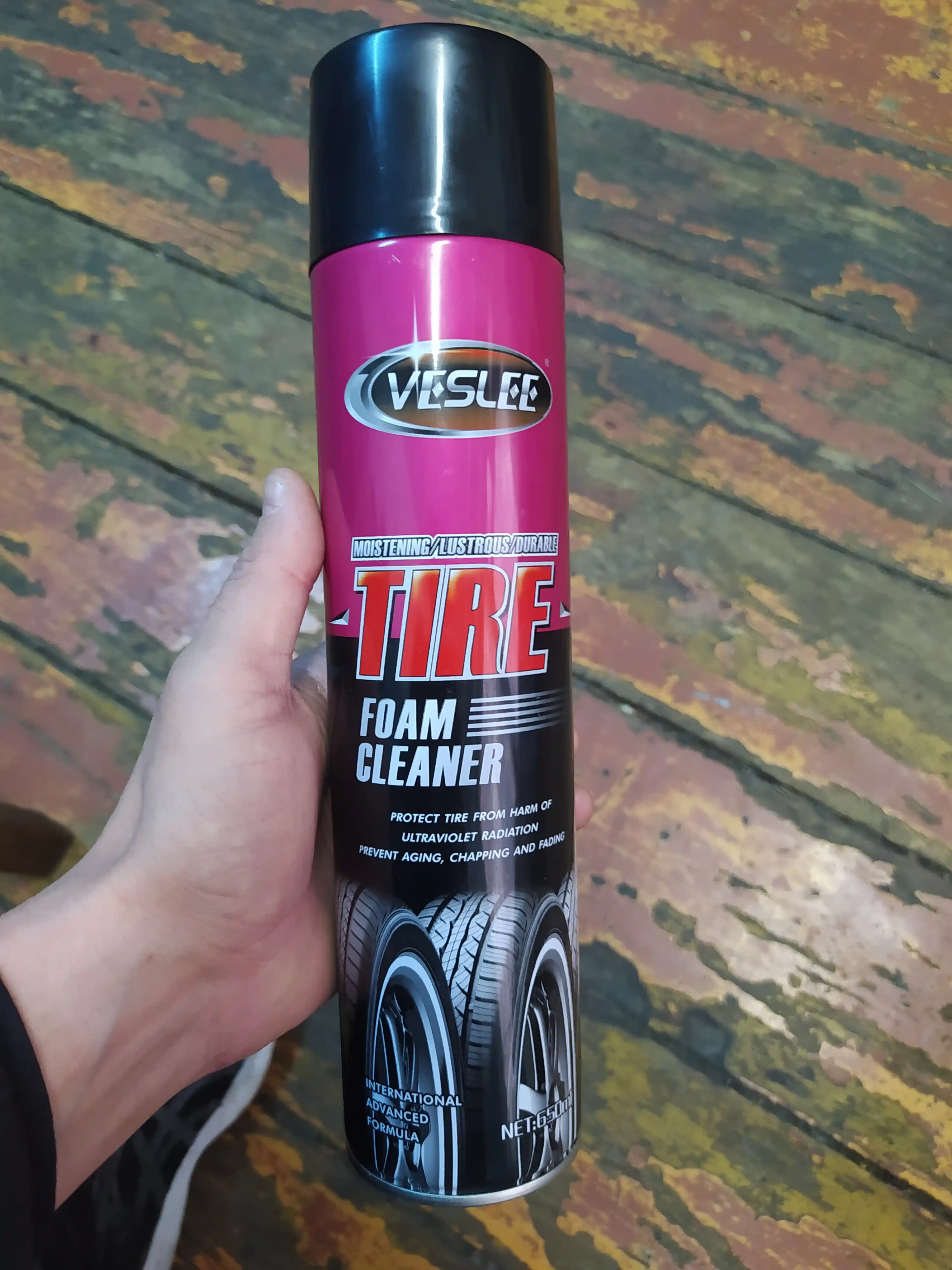 Очернитель резины для шин, пена Veslee Vl-5a Tire Foam Cleaner, 650 мл