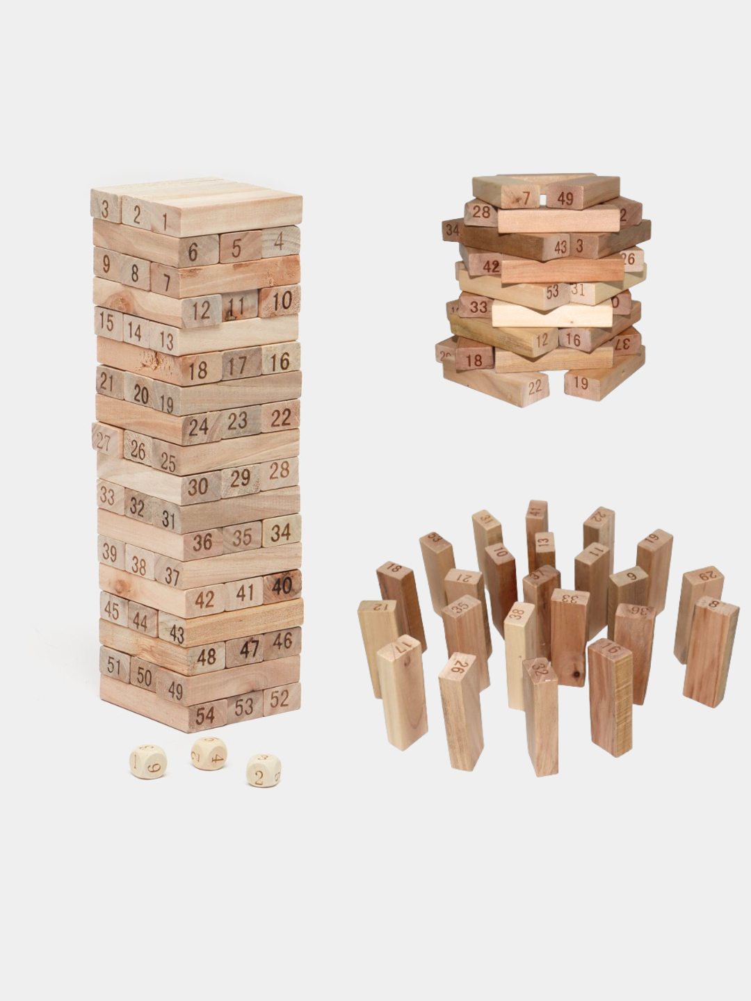 Настольная игра Jenga, падающая башня, 51 элемент купить по низким ценам в  интернет-магазине Uzum (410056)