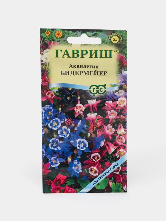 Семена Аквилегия Бидермейер, смесь, 0.05 г, Гавриш, Альпийская горка 1071856764